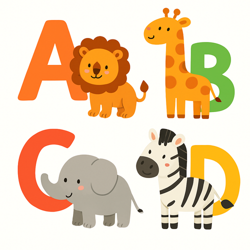 Alphabet Safari - DIY Painting By Numbers Kit