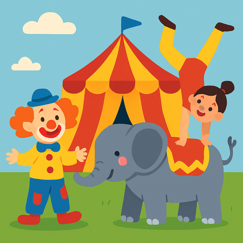 Circus Fun - DIY Painting By Numbers Kit