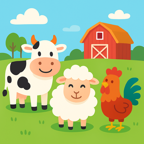 Farmyard Friends - DIY Painting By Numbers Kit