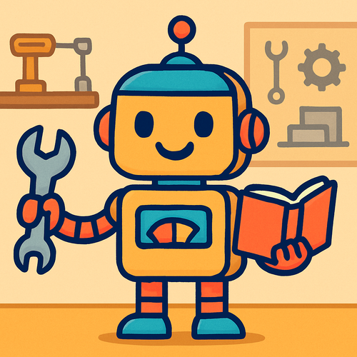 Friendly Robot Helper - DIY Painting By Numbers Kit