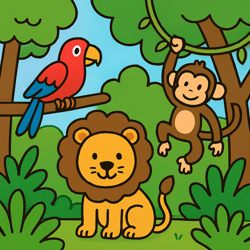 Jungle Safari Trek - DIY Painting By Numbers Kit