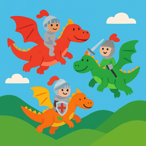 Daring Dragon Flight - DIY Painting By Numbers Kit