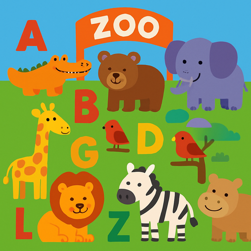 Happy Alphabet Zoo - DIY Painting By Numbers Kit