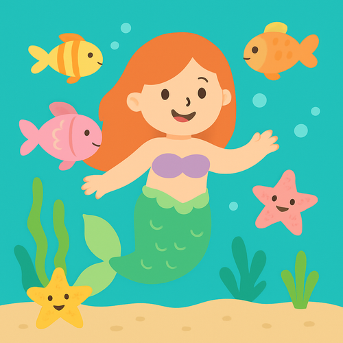 Magical Mermaid Lagoon - DIY Painting By Numbers Kit