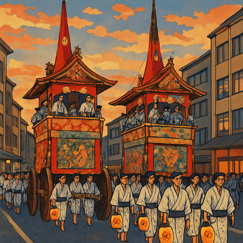 Gion Matsuri - Japan - DIY Painting By Numbers Kit