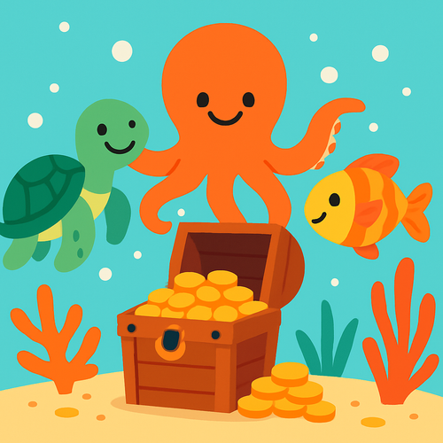 Underwater Treasure Hunt - DIY Painting By Numbers Kit