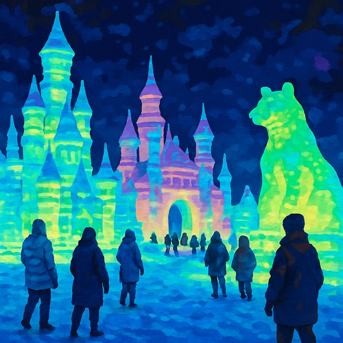 Harbin International Ice and Snow Sculpture Festival - China - DIY Painting By Numbers Kit