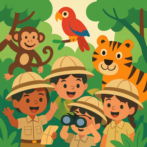 Jungle Adventure Crew - DIY Painting By Numbers Kit