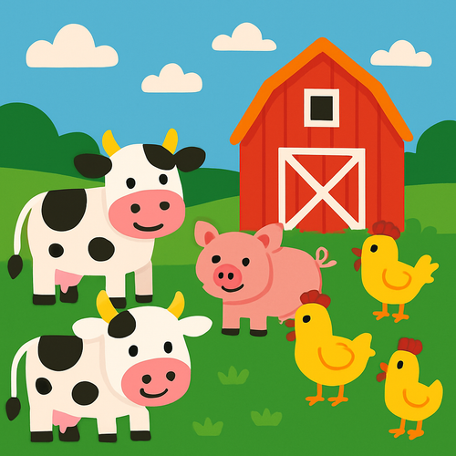 Friendly Farmyard Fun - DIY Painting By Numbers Kit