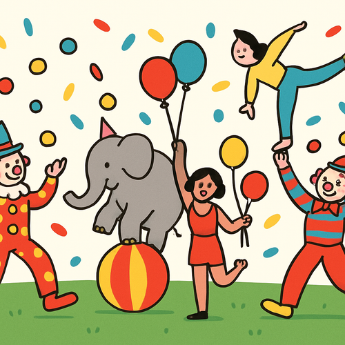 Whimsical Circus Parade - DIY Painting By Numbers Kit