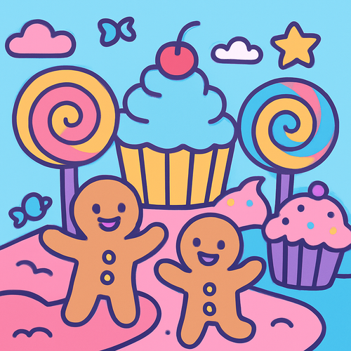 Candy Land Adventure - DIY Painting By Numbers Kit