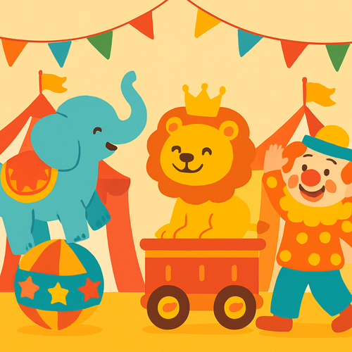 Circus Animal Parade - DIY Painting By Numbers Kit