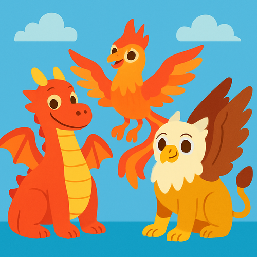 Friendly Mythical Creatures - DIY Painting By Numbers Kit