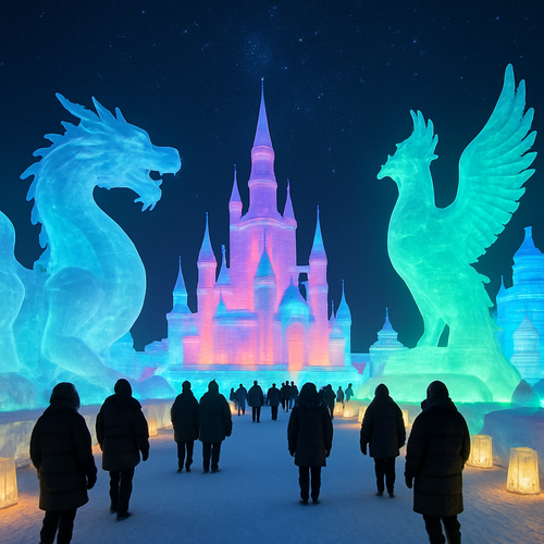 Harbin International Ice and Snow Sculpture Festival - China - DIY Painting By Numbers Kit