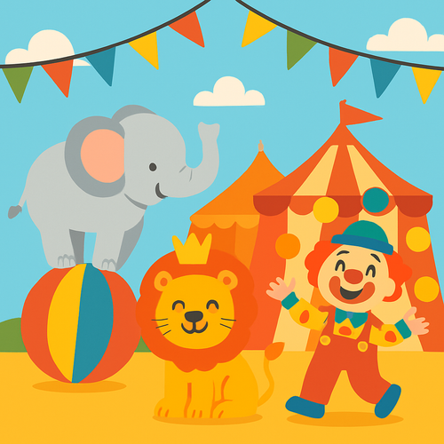 Circus Animal Adventure - DIY Painting By Numbers Kit