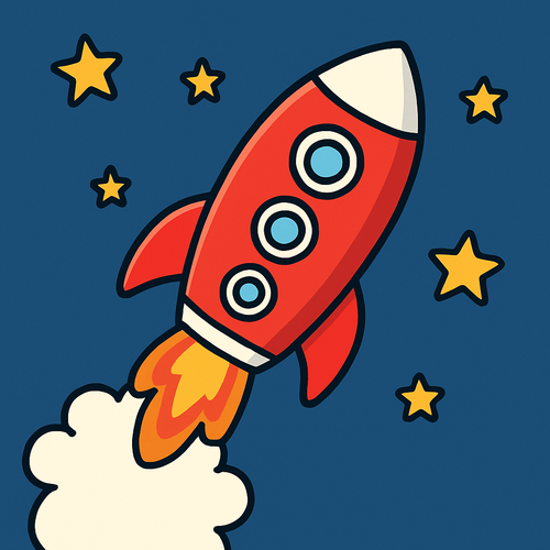 Adventurous Space Rocket - DIY Painting By Numbers Kit