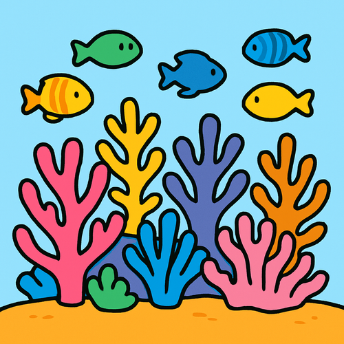 Ocean Coral Reef - DIY Painting By Numbers Kit