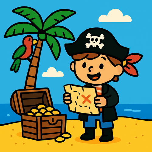 Pirate Treasure Hunt - DIY Painting By Numbers Kit