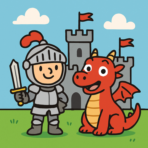 Knight and Castle Quest - DIY Painting By Numbers Kit