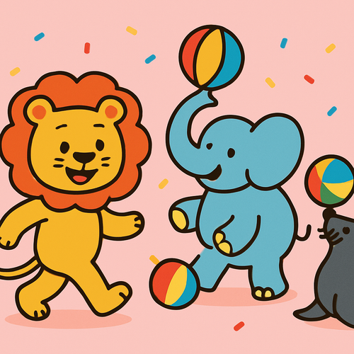 Circus Animal Parade - DIY Painting By Numbers Kit