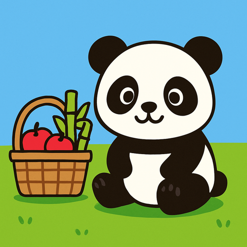 Playful Panda Picnic - DIY Painting By Numbers Kit
