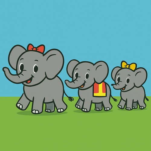 Energetic Elephant Parade - DIY Painting By Numbers Kit