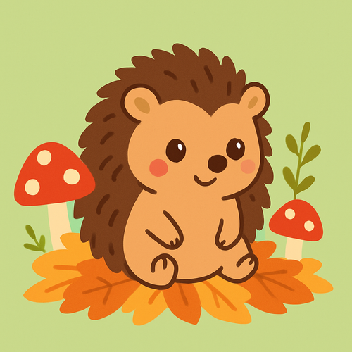 Happy Hedgehog Hideaway - DIY Painting By Numbers Kit