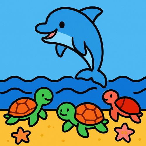 Ocean Friends - DIY Painting By Numbers Kit