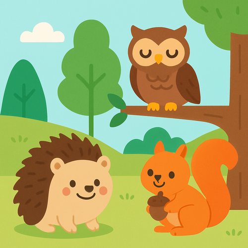 Friendly Forest Creatures - DIY Painting By Numbers Kit