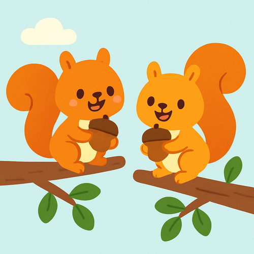 Silly Squirrel Shenanigans - DIY Painting By Numbers Kit