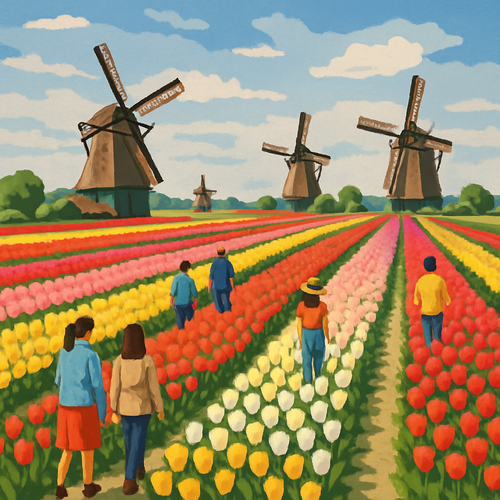 Tulip Festival - Netherlands - DIY Painting By Numbers Kit