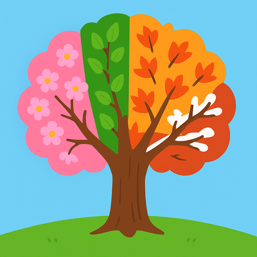 Seasonal Tree Adventure - DIY Painting By Numbers Kit