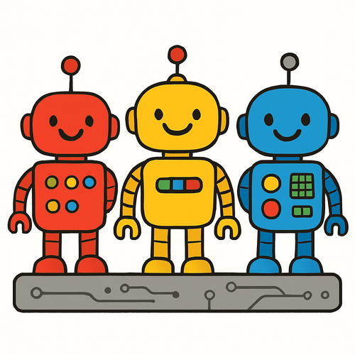 Amazing Robot Friends - DIY Painting By Numbers Kit