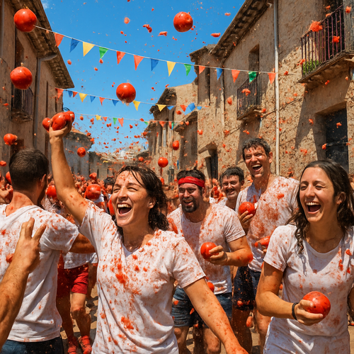 La Tomatina Festival - Spain - DIY Painting By Numbers Kit