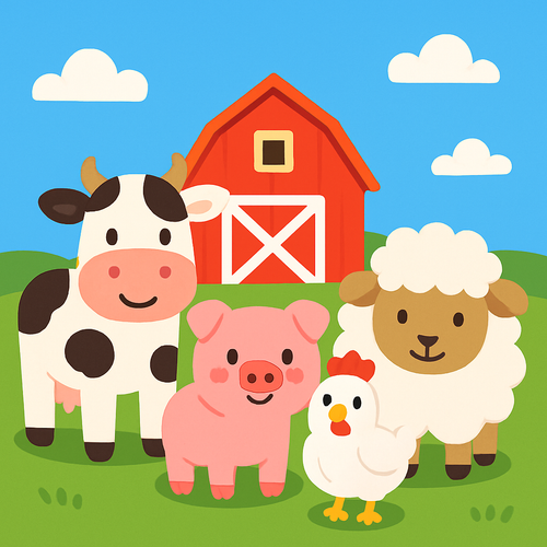 Friendly Farmyard Fun - DIY Painting By Numbers Kit