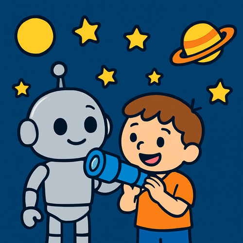 Space Robot Helper - DIY Painting By Numbers Kit