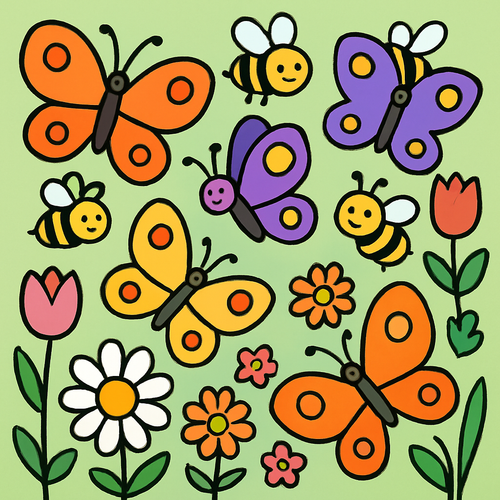 Whimsical Butterfly Garden - DIY Painting By Numbers Kit