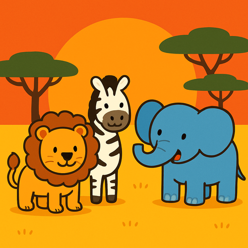 Safari Sunset Adventure - DIY Painting By Numbers Kit