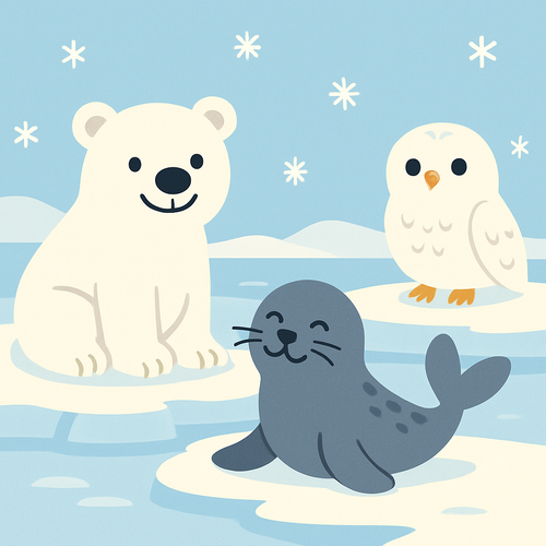 Friendly Arctic Animals - DIY Painting By Numbers Kit