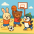 Sporty Animals League - DIY Painting By Numbers Kit Sporty Animals League - DIY Painting By Numbers Kit