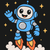 Rocketing Robot Companion - DIY Painting By Numbers Kit
