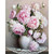 Pink Flowers Vase - DIY Painting By Numbers Kits