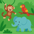 Jungle Animal Parade - DIY Painting By Numbers Kit