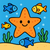 Happy Ocean Starfish and Friends - DIY Painting By Numbers Kit