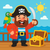 Pirate Ship Adventure - DIY Painting By Numbers Kit Pirate Ship Adventure - DIY Painting By Numbers Kit