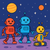 Cosmic Robot Explorers - DIY Painting By Numbers Kit Cosmic Robot Explorers - DIY Painting By Numbers Kit