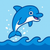 Curious Dolphin Splashing - DIY Painting By Numbers Kit Curious Dolphin Splashing - DIY Painting By Numbers Kit