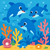 Underwater Treasure Hunt with Playful Dolphins - DIY Painting By Numbers Kit Underwater Treasure Hunt with Playful Dolphins - DIY Painting By Numbers Kit