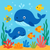 Ocean Voyage with Happy Whales - DIY Painting By Numbers Kit Ocean Voyage with Happy Whales - DIY Painting By Numbers Kit
