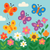 Rainbow Garden with Fluttering Butterflies - DIY Painting By Numbers Kit Rainbow Garden with Fluttering Butterflies - DIY Painting By Numbers Kit